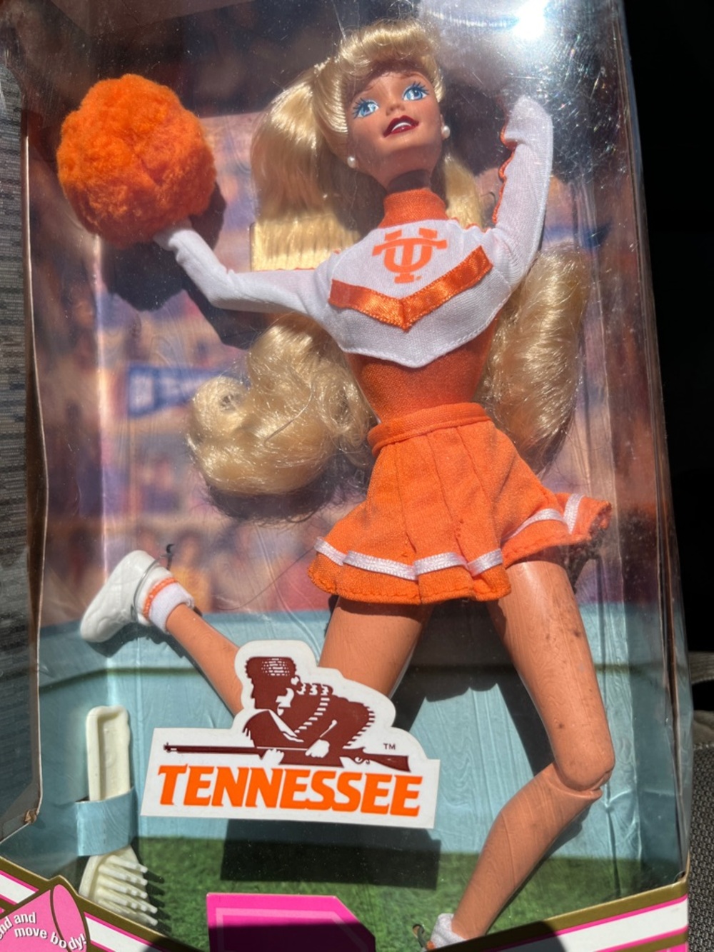 Barbie University of Tennessee Cheerleader Doll Orange and White